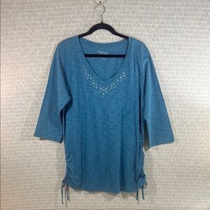 High Fifth Teal Embellished Tunic